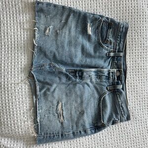 Levi's Blue Distressed Mini Skirt